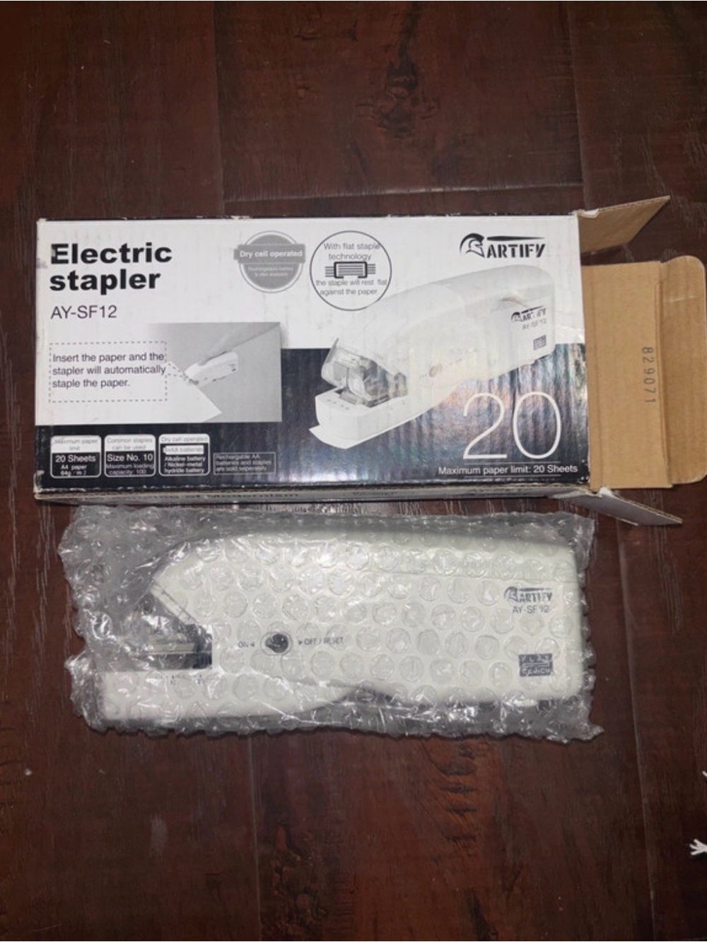 AY-SF12 Electric Stapler - White